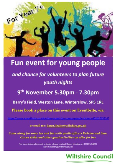 Winterslow Parish Council image showing young people dancing